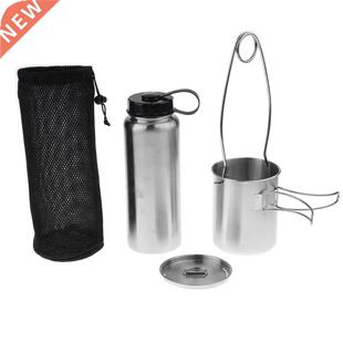 Outdoor 1L Water Bottle +750ml Foldable Cup With Cap + Bottl
