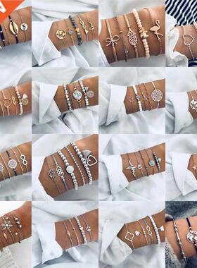 30 Styles Bohemian Bracelet Set For women Shell Star Map lot