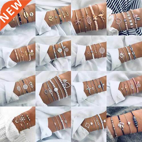 30 Styles Bohemian Bracelet Set For women Shell Star Map lot