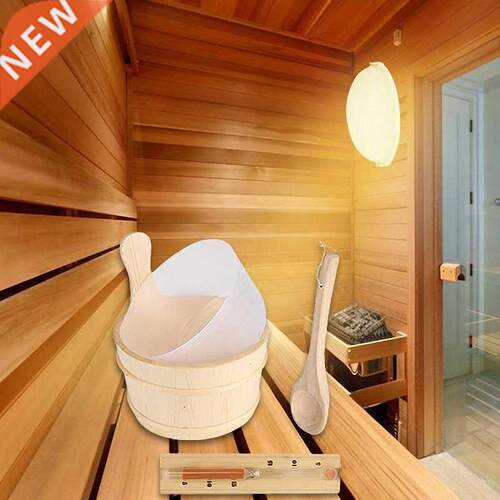 4Pc Sauna Room Accessories Wooden Barrel Equipment Sauna