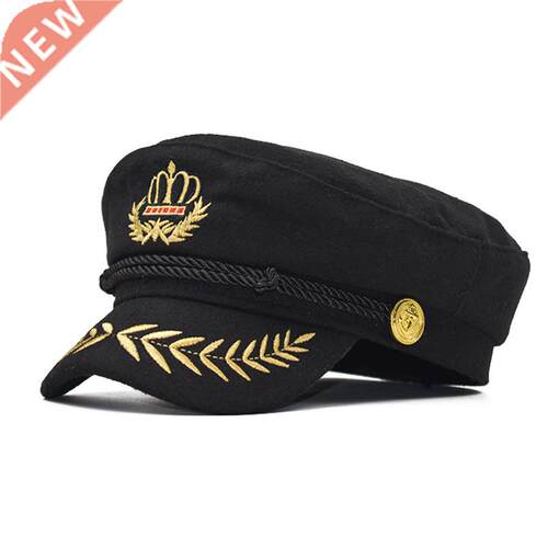 new crown Vintage warm hat Men Women Autumn Winter Flat Mili