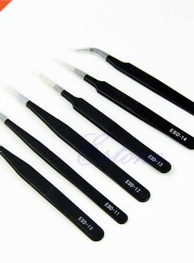 6Pcs Resists Corrosion Safe Anti-static Tweezers Maintenance