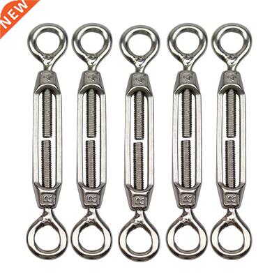 M4 304 Eye & Eye Turnbuckle Wire Rope Tension (5Pcs)