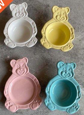 Cute Cartoon Ceramic Bowl Bear-aped Ins Yogurt Salad Bowl