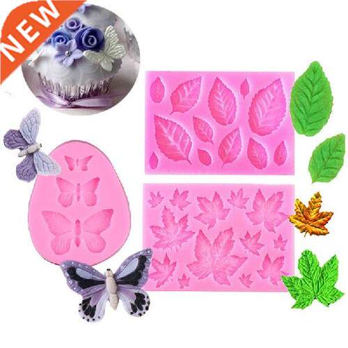 1/2/3Pcs 3D Silicone Baking Mold  Butterfly Maple Leaf