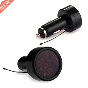 Mini Cigarette Lighter LED Car Voltmeter Thermometer Suitabl