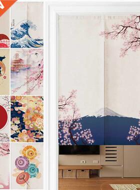 Japanese Ukiyo-e Linen Door Curtain Noren Bedroom kitchen Cu