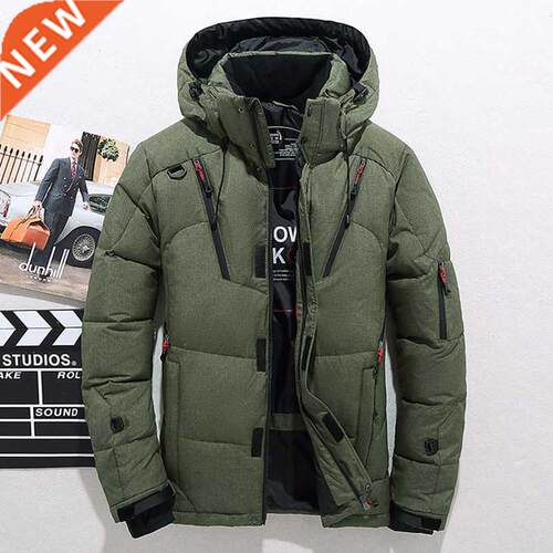 Men Down High Quality Thick Warm Winter Jacket Hooded Thicke