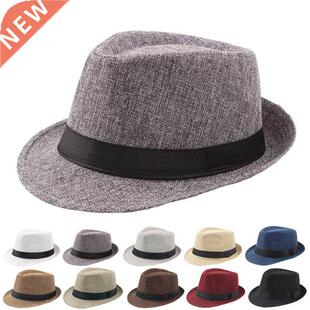 2022 New Spring Summer Retro Men's Hats Fedoras Top Jazz Pla