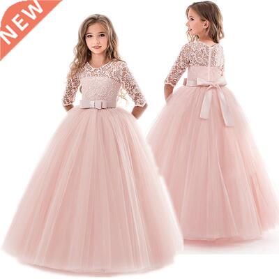 Teenager Girls Wedding Princess Dress For Kids Elegant Long