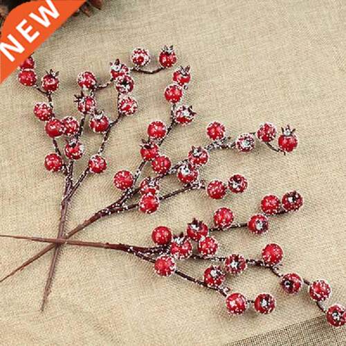 New 24-31cm Artificial Home Pine Cone Red Berry Bouquet