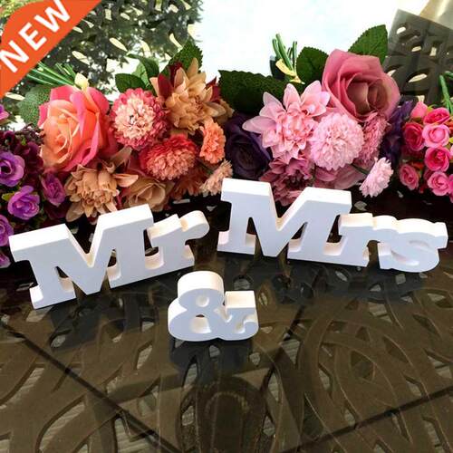 3 Pcs/set Weddng Decoratons Letter Mr & Mrs Decor Props Ju