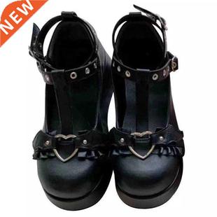 Womens Platform Boots Gothic Punk Shoes Lolita Ladies Wedges