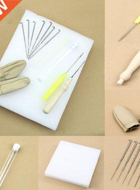 1set Needle Felting Starter Kit Wool Felt Tools Mat + Access