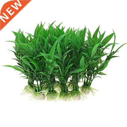 10PCS Artificial Aquarium Air Pump Plants Fish Tank