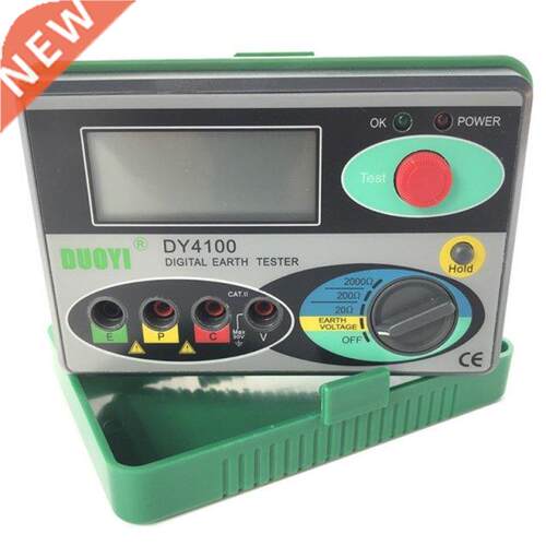 DY4100 Digitl Erth Ground Resistnce Meter Tester 0-2000&Omeg