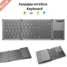 Foldable bluetooth keyboard wireless keyboard with touchpad