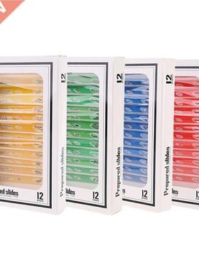 48pcs/set Kids Plastic Prepared Microscope Slides Biological