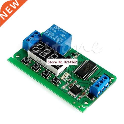 DC 12V Multifunction Self-lock Relay PLC Cycle Timer Module