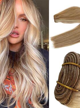 Blonde Weft Hair Extensions Sew in Human Hair Weft Extension