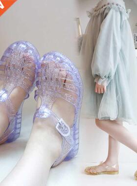 Summer Girls Sandals Sequin PVC Jelly Mini Melissa Sandalia