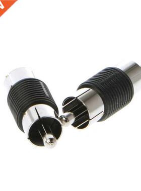 2 Pcs RCA Male To Male Plug Coupler Connector Audo AV Cable