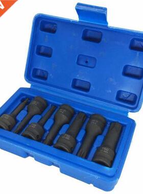 7 Pcs Impact Socket Bits 3/8 Inch Driver Metric Star Torx He
