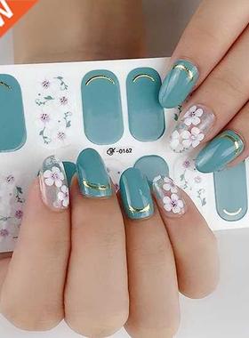 1sheet Nal Wrap Gltter Flower Nal Art Stckers Full Cover