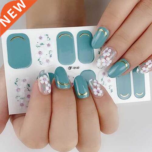 1sheet Nal Wrap Gltter Flower Nal Art Stckers Full Cover