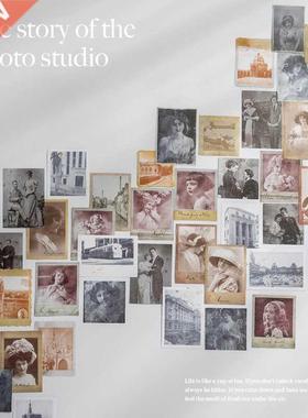Photo studio story stickers cover old photo booklets
