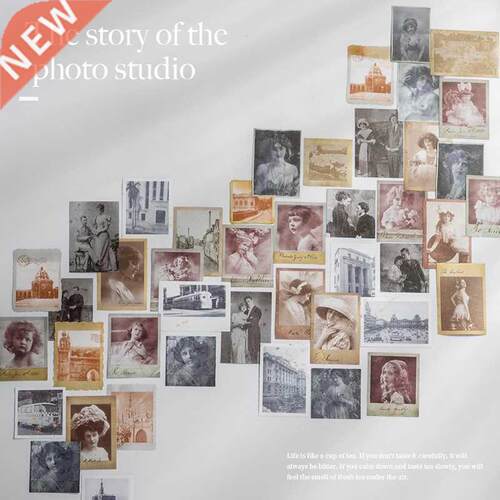 Photo studio story stickers cover old photo booklets