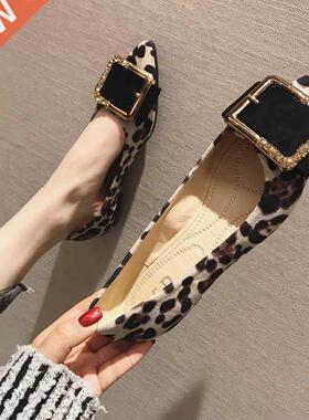 Lady Shoes Flat Heel Leopard Fashion Classic All Match Extra