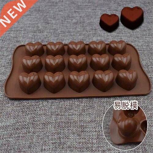 3D  Heart Form Silicone Mold Ice Chocolate Soap Fondant
