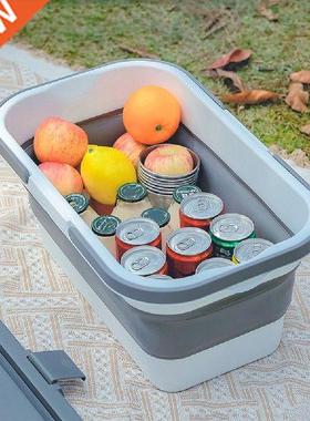 Camping Food Fruit Water Container Storage Box with Table