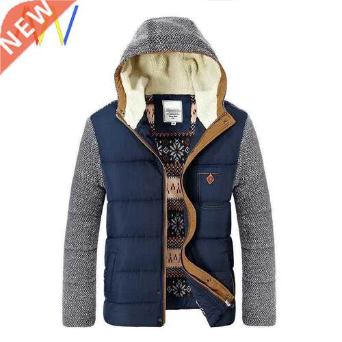 Winter Jackets Men's Coats Thick Fleece Stand Collar Warm