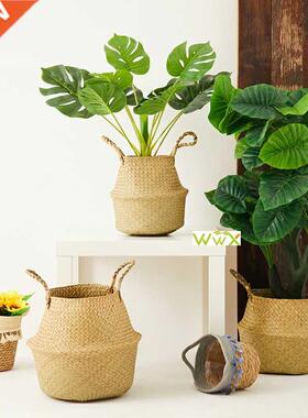 Rattan Hanging Flower Pot Dirty Laundry Hamper Storage Baske