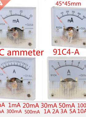 *91C4-A og Current Panel Meter DC 50mA 1A 2A A 5A 10A 500mA