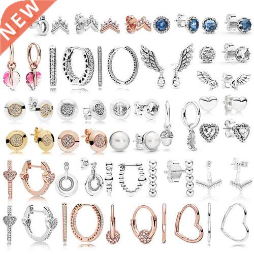 High Quality 925 Sterling Silver pan Fashion Earrings with O
