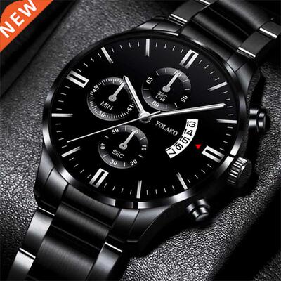 Fashion Mens Sports Watches Men Stainless Steel Quartz Wris