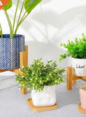 Wooden Plant Stand Durable Flower Pot Holder Home Decoration