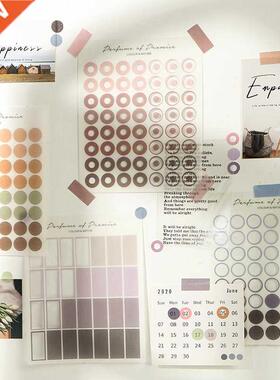 Mohm 3 Sheets Natural Color Series Decorative Stickers Scr