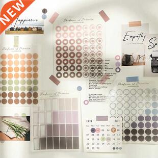 Mohm 3 Sheets Natural Color Series Decorative Stickers Scr