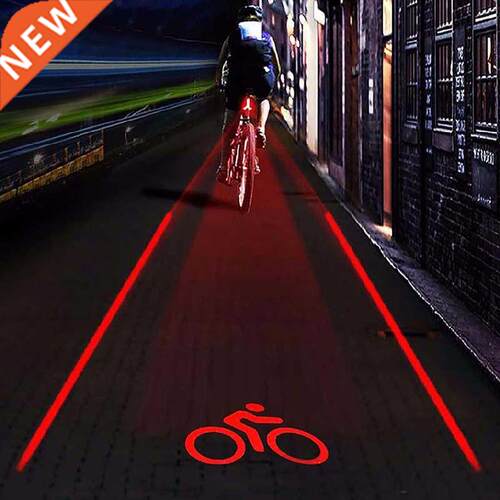Laser and LED Rear Bike Bicycle Tail Light Beam Safety Warni