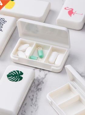 3 Grids Mini Pill Case Plastic Travel Medicine Box Cute Smal