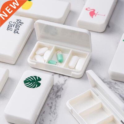 3 Grids Mini Pill Case Plastic Travel Medicine Box Cute Smal