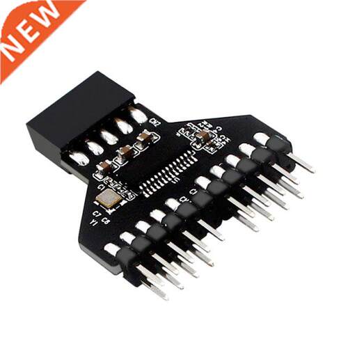 9Pin Header Splitter Male 1 To 2 Female Extension Cable Conn