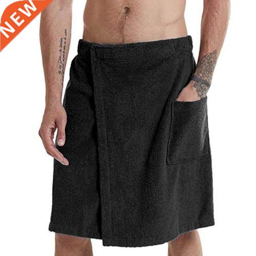 Men	s soft bathrobes, comfortable home clothes, solid