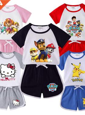 Baby Kids Sport Clothing Paw patrol Pikachu Clothes Sets for
