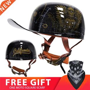 Vintage Motorcycle Helmet Retro Motorbike Moto Riding Helmet