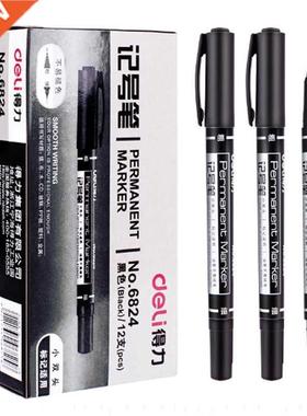 9pcs/Set Twin Tip Permanent Markers, Black, Red,Blue Ink, 0